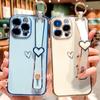 Мягкий чехол с ремешком в форме сердца для Iphone 14 13 12 11 Pro Max X Xs Xr Max 7 8 Plus, чехлы с ремешком на руку