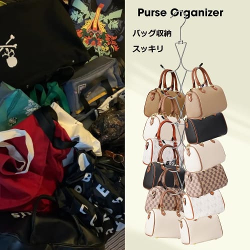 himsyuden Scarf Hanger, 12-Holder, 360-Degree Rotating Hooks, Tie Hanger, Bag Hanger, Scarf Hanger, Belt Hanger, Small Item Storage, Hanging Hanger, Y