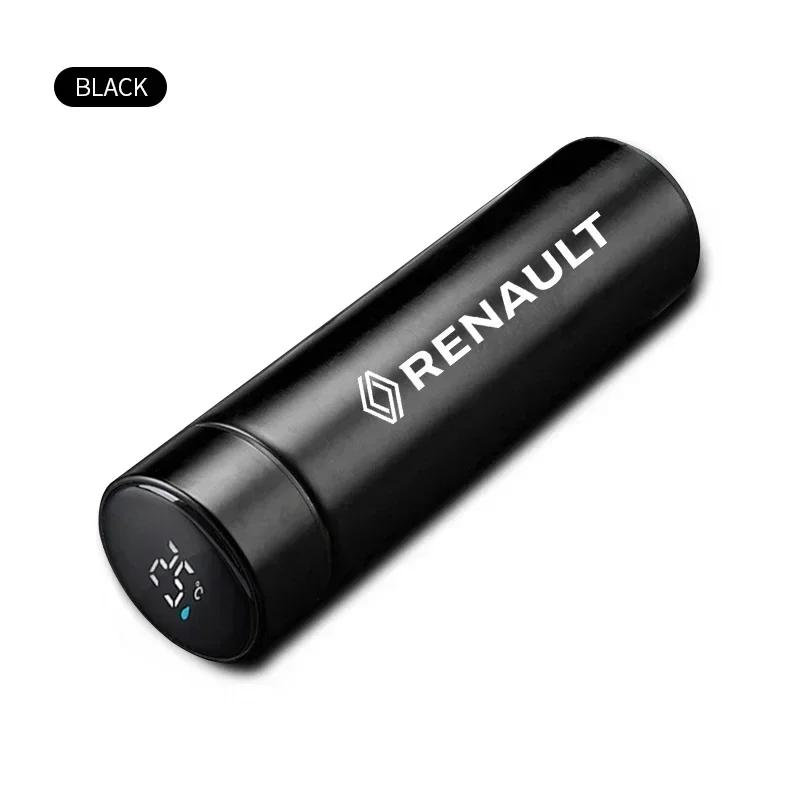 2026 Hot For Renault Hub Caps 500ml Portable Car Smart Thermos Bottle Temperature Display Cup For Renault RS Clio Megane 2 3 4 C