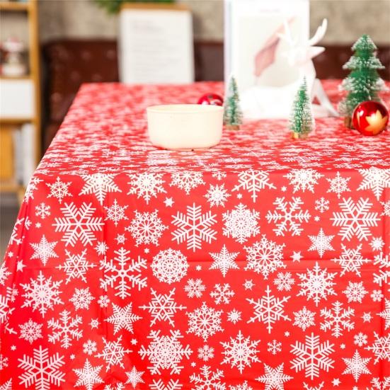 Practical Table Mat Waterproof Decorative Red Christmas Tea Cover Dining Home Decor