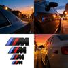 MLKK4 1PCS ABS Car Fender Side Emblem Rear Trunk Badge M Logo Sticker For BMW M M3 M5 M6 E46 E90 F30 G20 E36 E34 G20 G30 Accessories