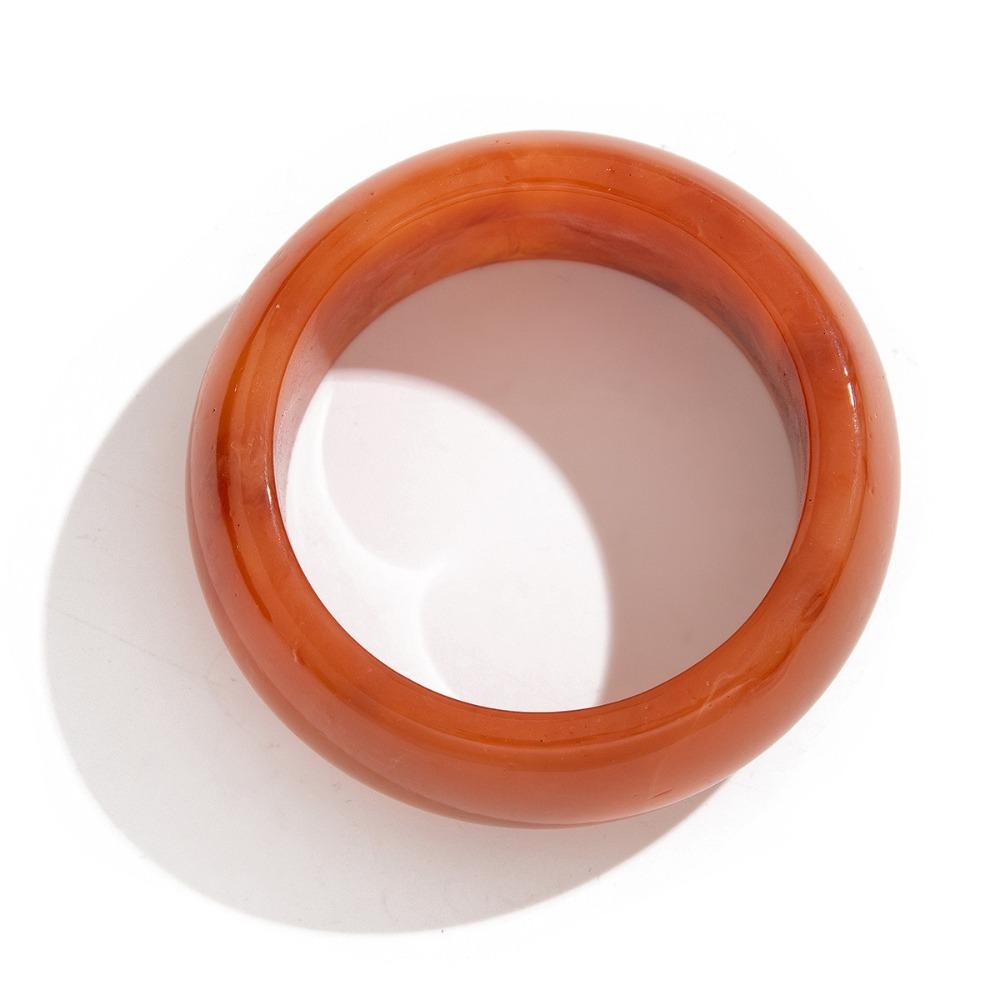 Transparent Transparent Hand Ring Smudging Design Wide Bracelet Acrylic Bangle Women's Jewelry