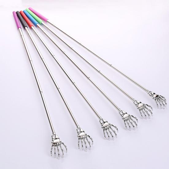 Extendable Stainless Steel Ghost Hand Back Scratcher Portable Telescopic Claw Massager Tool Funny Gift for Seniors Dad Men Women