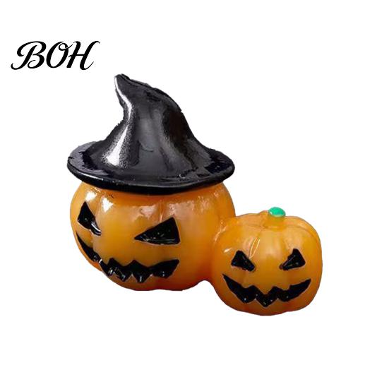 DIY Fairy Garden Halloween Miniature Resin Ornaments, Micro Landscape Desktop Decor, Horror Succulents Terrarium Ornaments Scene Accessories for Fish