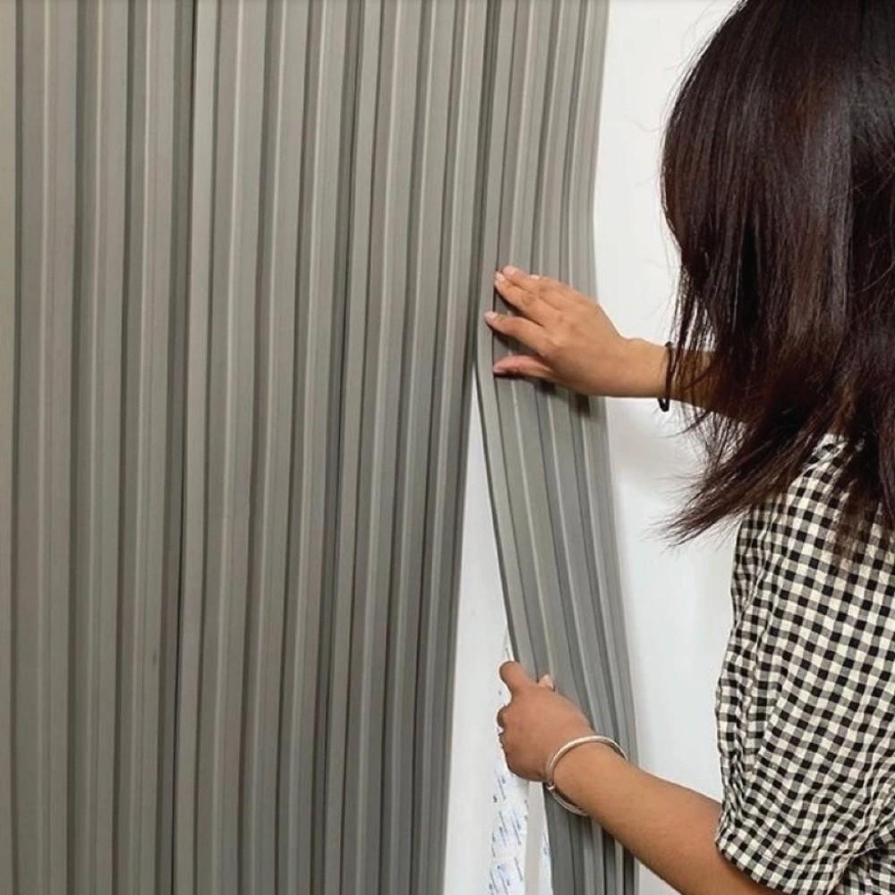 NBR Foam Imitation Grille Wall Sticker Thick Fluted Wall Trim Fluted Wall Panel Interior Trim