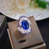 Taste Of The Sea Blue Swirl Ring Haute Couture Jewelry Design Blue Spinel Sri Lankan Blue Diamond Colored Treasure Girl