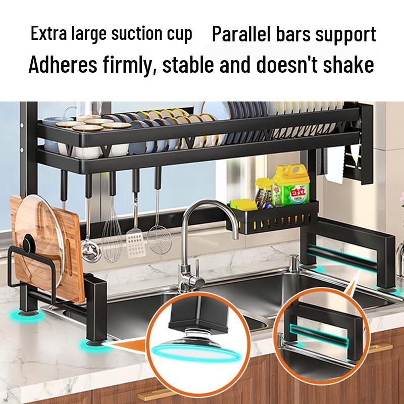 Beifu Double-Layer Aluminum Kitchen Sink Dish Drying Rack