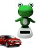 Cute Bobblehead Solar Powered Frog Solar Powered Shaking Head Dancing Car Ornament Animated Shaking Head Frog Car Decoration