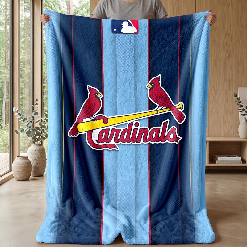 St. Louis Cardinals Flannel Fleece Blanket Cozy Warm Throw Blanket For Couch Bed Travel All Season Use