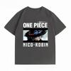 Unisexs Clothing New 100 Cotton Breathable Summer Tshirt One Piece Nico Robin Print Casual Streetwear Unisexs Tshirt