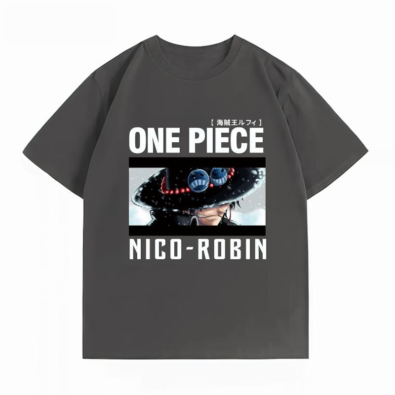 Unisexs Clothing New 100 Cotton Breathable Summer Tshirt One Piece Nico Robin Print Casual Streetwear Unisexs Tshirt