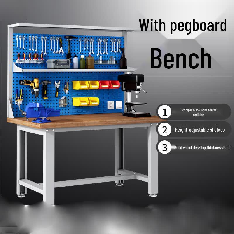 Heavy-Duty Solid Wood Workbench