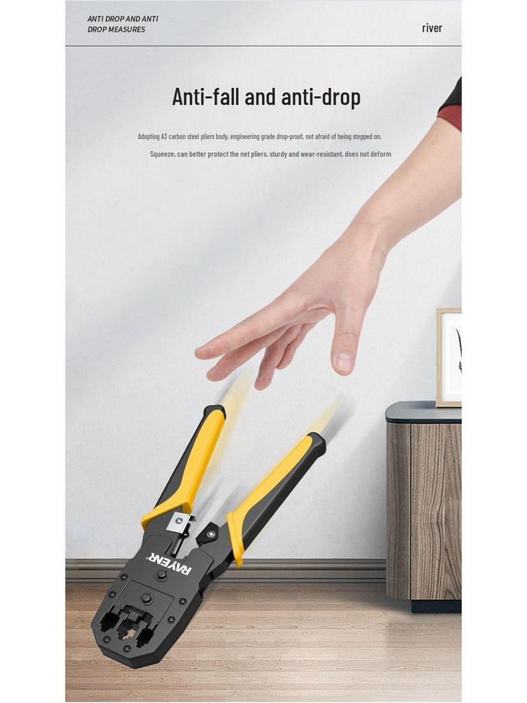 Ruineng Профессиональный набор инструментов для обжима сети Cat 6 с многофункциональным тестером