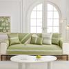 Sofa Cushion Summer Ice Silk Non-slip Sofa Cover Solid Color Embroidery Splicing Couch Covers Cooling Cool Feeling Sofa Cushion