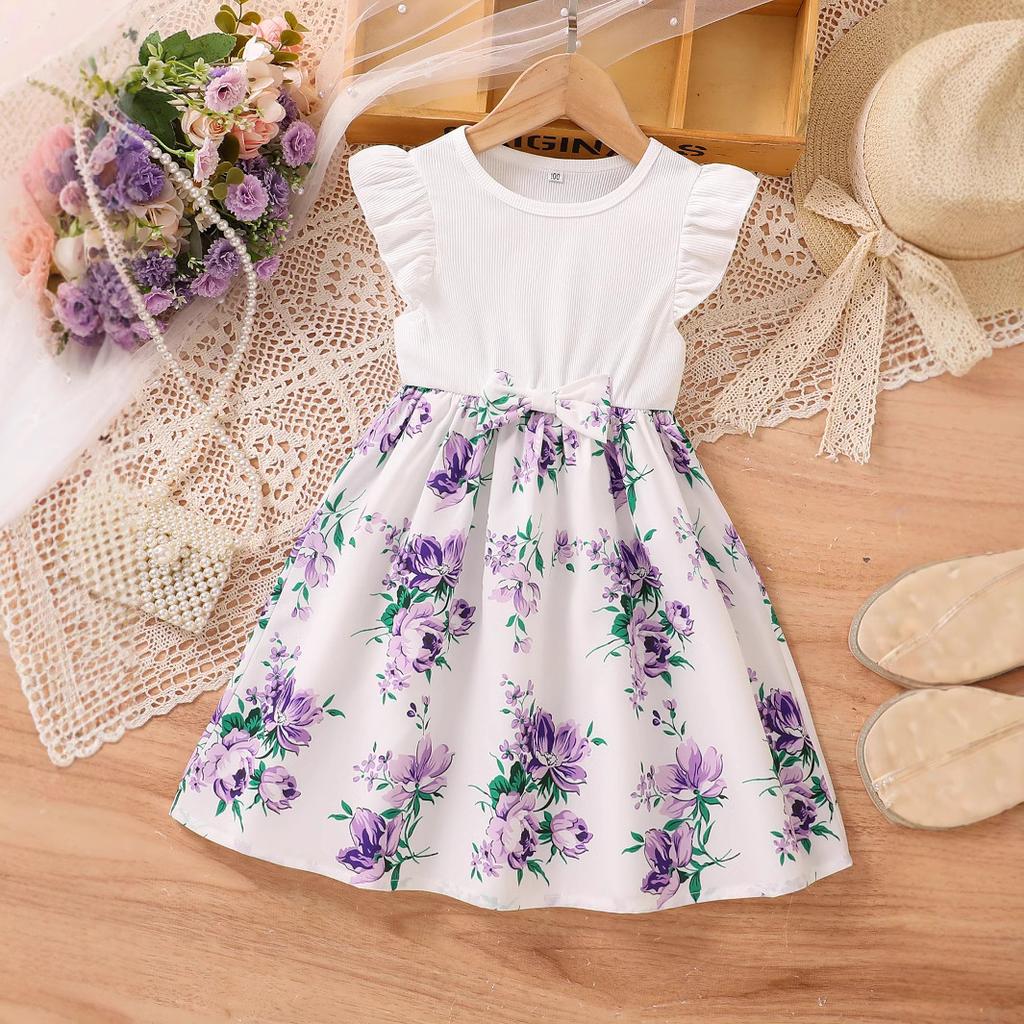 Girls Floral Dress Summer Children Fashion Princess Dress