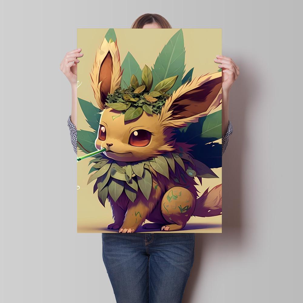 Watercolor Pokemon Decorative Paintings - Pikachu Eevee Squirtle Charmander Bulbasaur Anime Art for Home Wall Decor