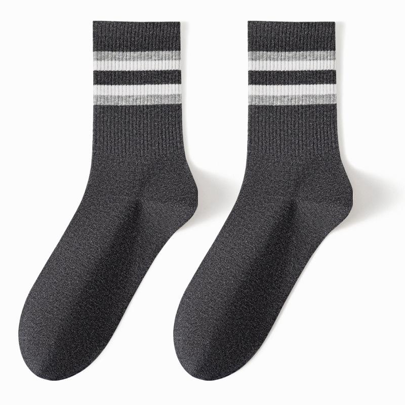 Male Autumn and Winter All Kinds of Sports 3 Bar 7A Antibacterial Deodorant Socks