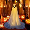 Light Up Ghost Spooky Ghost Halloween Decor with String Lights Scary Standing Ghosts Decor for Front Door Porch Yard Home Party