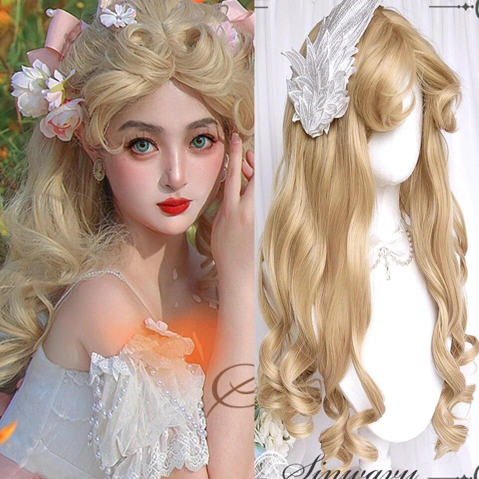 Длинный вьющийся синтетический парик с челкой по центру, темно-коричневый парик из натуральных вьющихся волос, женский парик для косплея, парик из термостойкого волокна