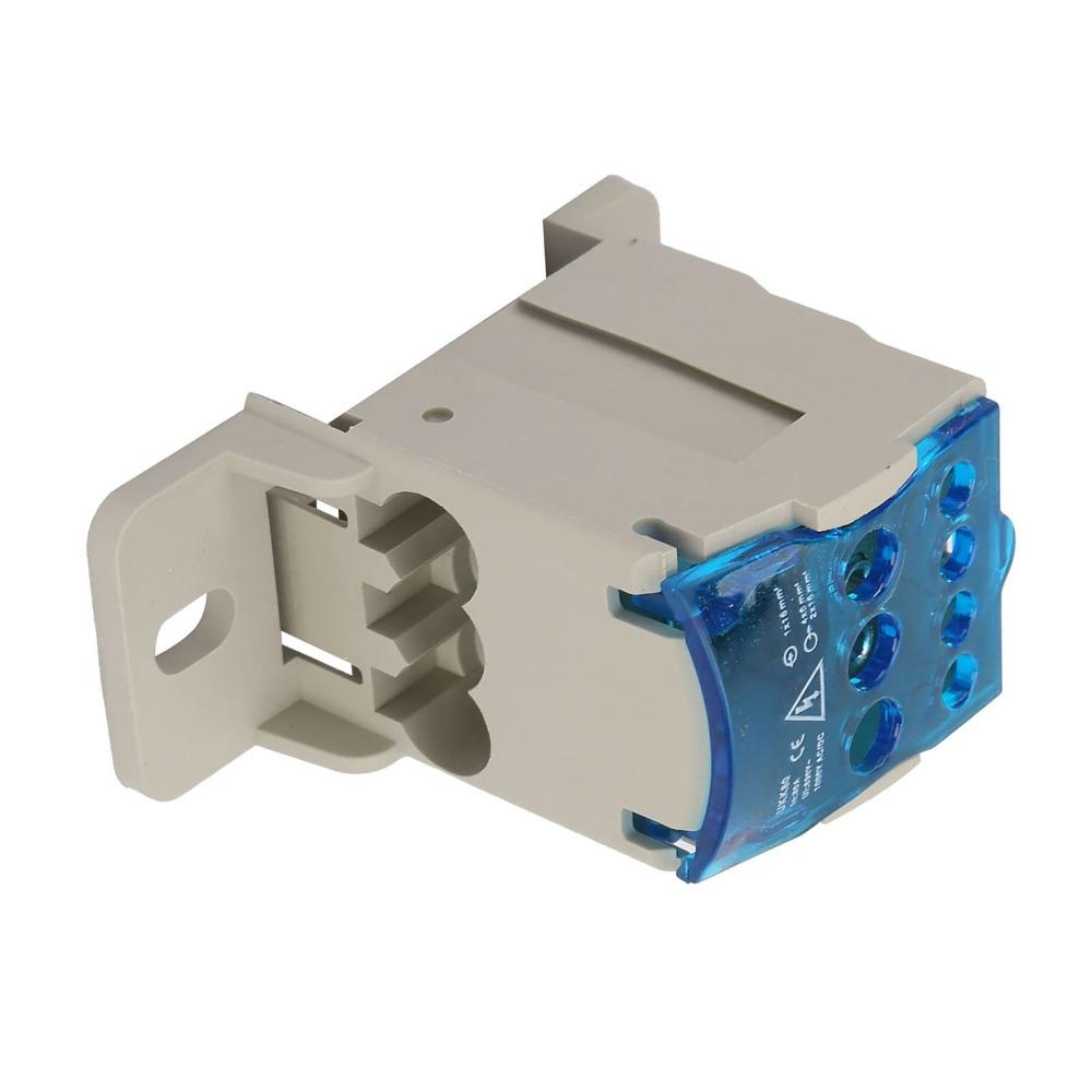 80A DIN Rail Terminal Block With Cover Power Junction Box Computer Room Cabinet