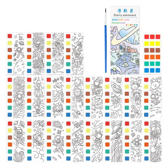 Акварельная книга для рисования Детская акварельная книга с 21 уникальным узором 6 ярких