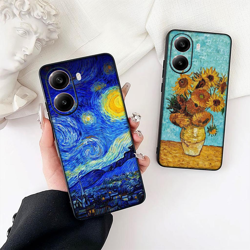 Чехол для телефона "Звездная ночь" Ван Гога для Xiaomi Redmi Note 12 11 10 A3 Pro 10A 10C 12C Note12 5G Защитная крышка