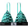 CK96 Series Small Square Logo Jacquard Bralette Женское нижнее белье Волнисто-зеленый QF7217AD-AC5