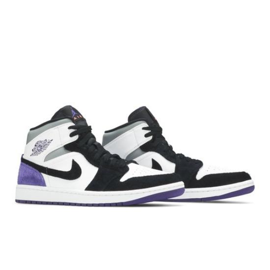 Air Jordan 1 Mid SE Varsity Purple Men's Retro Sneakers 852542-105