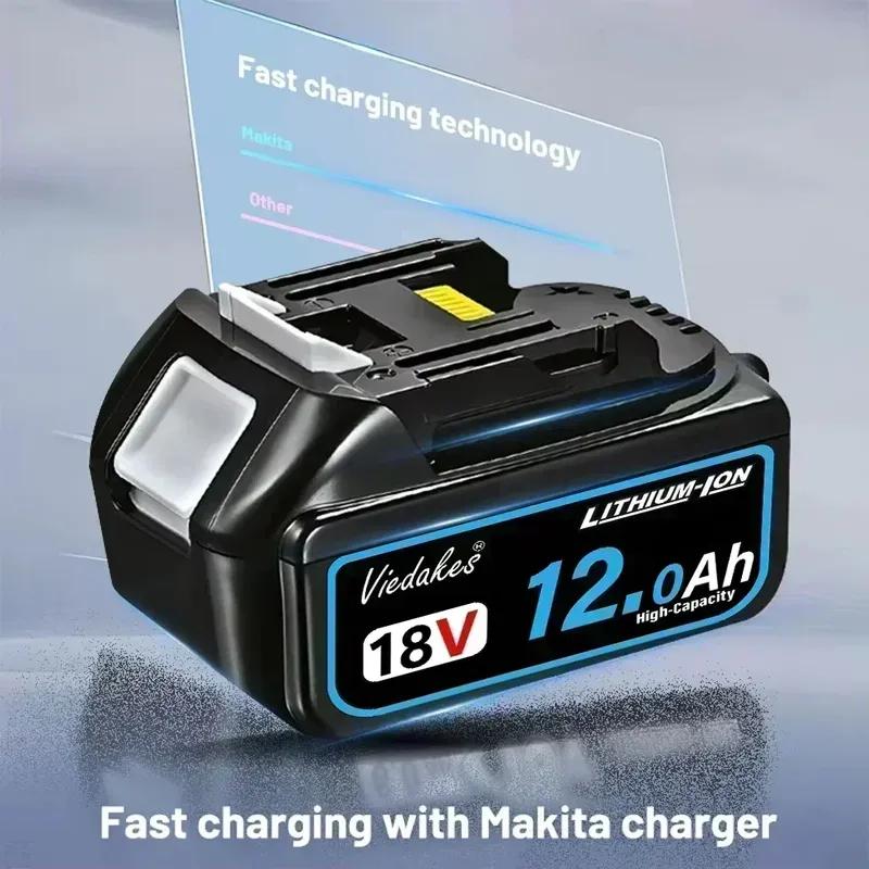 VIEDAKES 12 Ач 18 В оригинальный аккумулятор, для аккумулятора Makita 18 В BL1830 BL1850 BL1860, Подходит для инструментов Makita 18 В