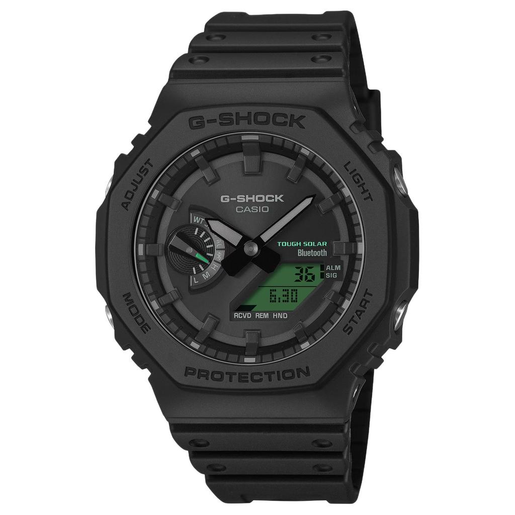 Casio 2100 Bluetooth-соединение Ударопрочные Солнечные Кварцевые Часы Ремешок из Смолы Мужские часы Черные GA-B2100BEG-1A