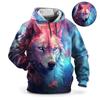 Animal Men's Hoodies 3d Wolf Print High-Quality Hoodie For Men's Daily Casual Long Sleeved Loose Oversized Pullover Autumn Tops