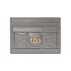 Gg Matelassé Gold Logo Double G Pattern Four Card Slot Leather Clutch Women Clutch Gray 723790-UM8IG-1275