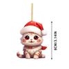 Whimsical Cartoon Style Christmas Cat Hanging Decoration For Cars In Colorful Acrylic Design