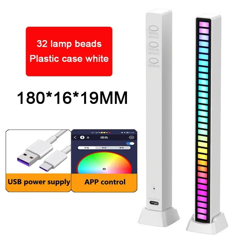 RGB светодиодная лента, музыка, управление звуком, звукосниматель, ритм, окружающая лампа, атмосфера, ночные огни для бара, автомобиля, ТВ, игровое украшение