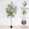 Скандинавское Имитационное Растение Оливковое Дерево - Модный Инс Стиль для Декора Гостиной или Балкона, Элегантное Напольное Украшение с Зеленой Листвой