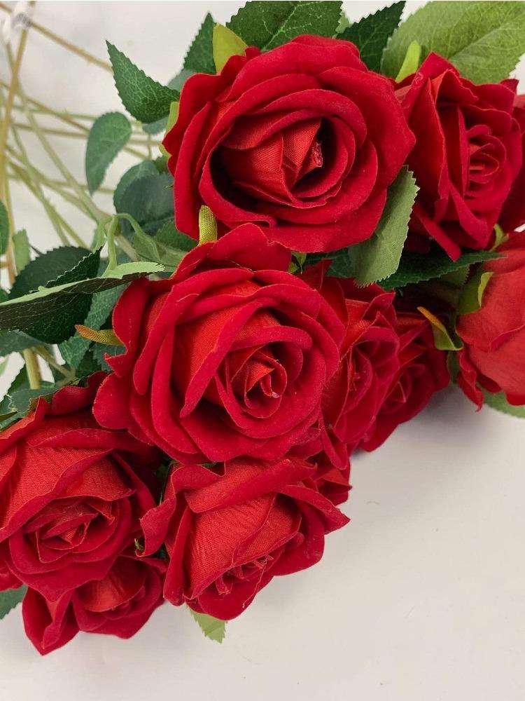 6 шт. искусственные розы открытый букет искусственные розы искусственные цветы для свадьбы домашний стол гостиная балкон декор подоконника