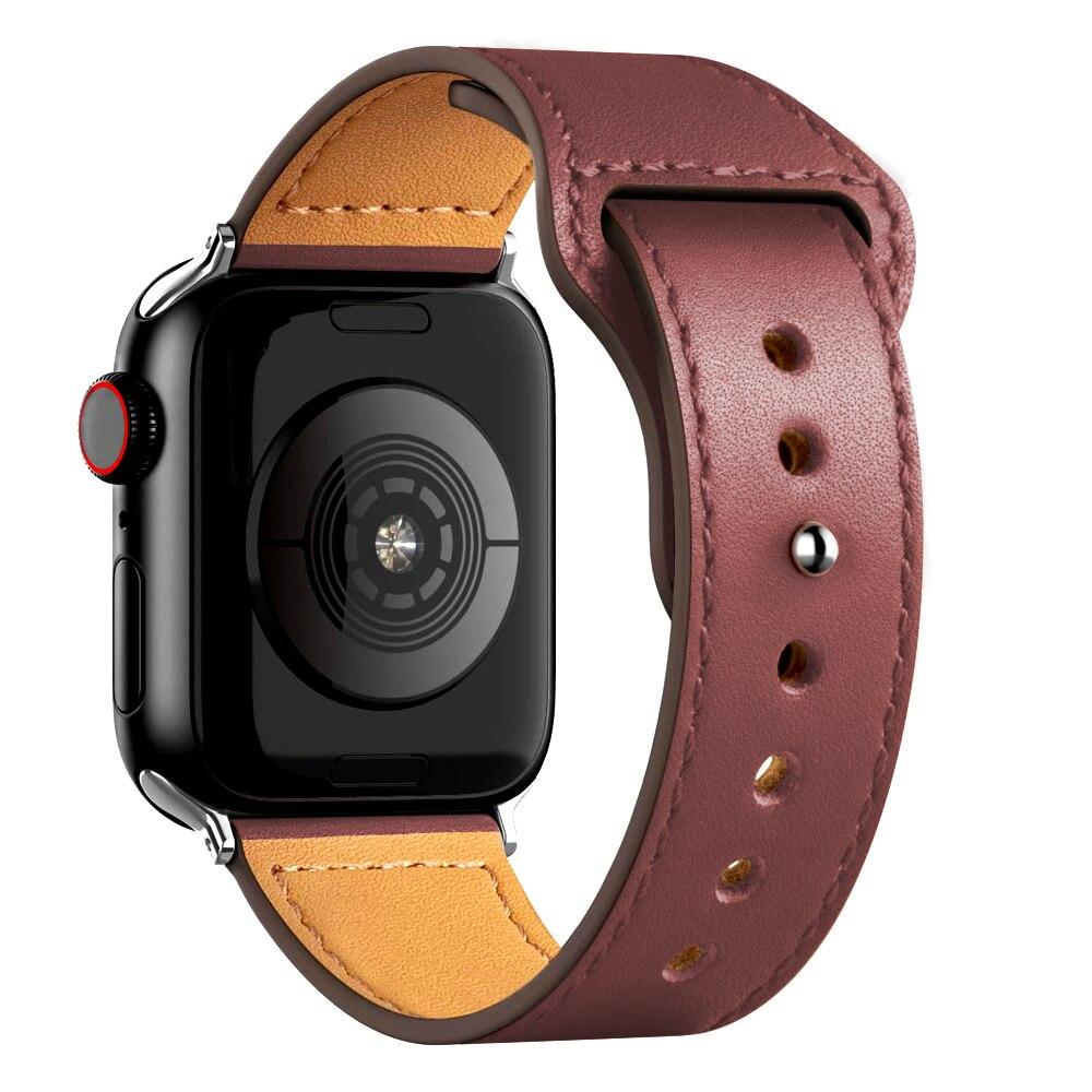 Кожаный ремешок для Apple, ремешок для часов 44 мм, 45 мм, 41 мм, 40 мм, 42 мм, 38 мм, аксессуар, браслет Correa, браслет iWatch series 3, 4, 5, 6 SE 7