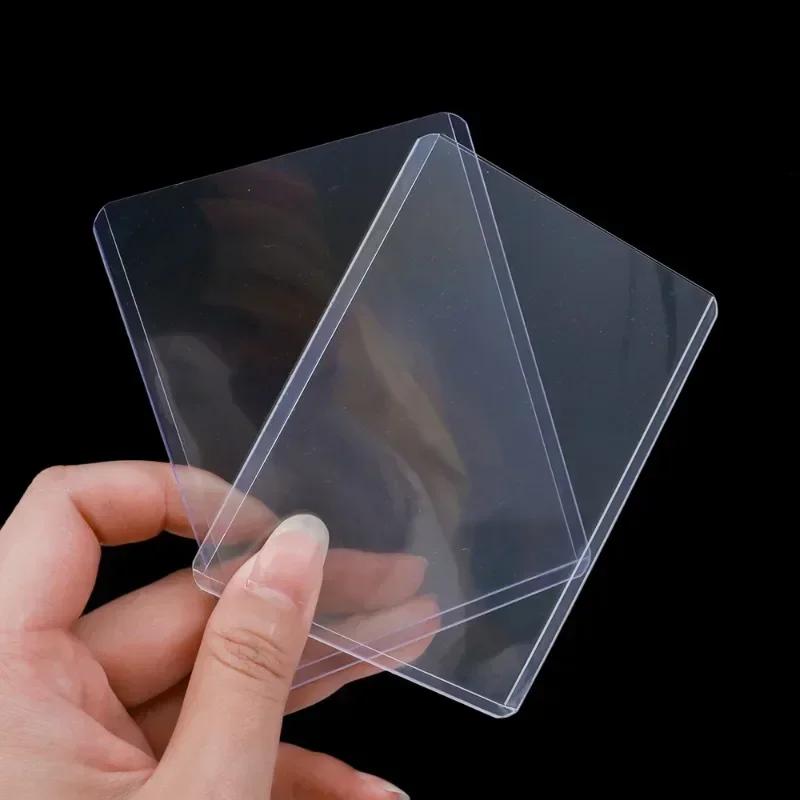 5Pcs Hard Plastic Trading Card Sleeves, Waterproof Sports Card Protectors,Standard Size Game Card Album Pages, Collectible Photo