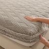 Keep Warm Sheet Bedcover Soft Plush Warm Fitted Sheet with Elastic Band Winter Velvet Mattress Cover Thicken Warmth Bed Cover Bedsheet Bed Linen