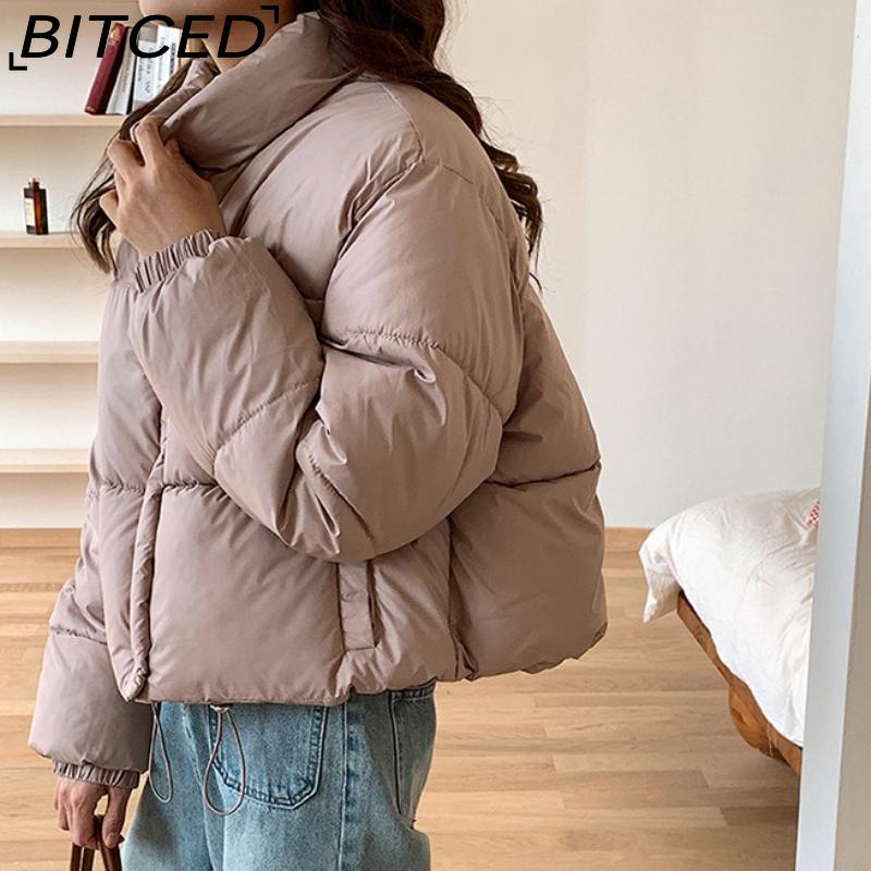 BITCED Осеннее женское городское повседневное пуховое пальто, хлопковая куртка, модная элегантная верхняя одежда