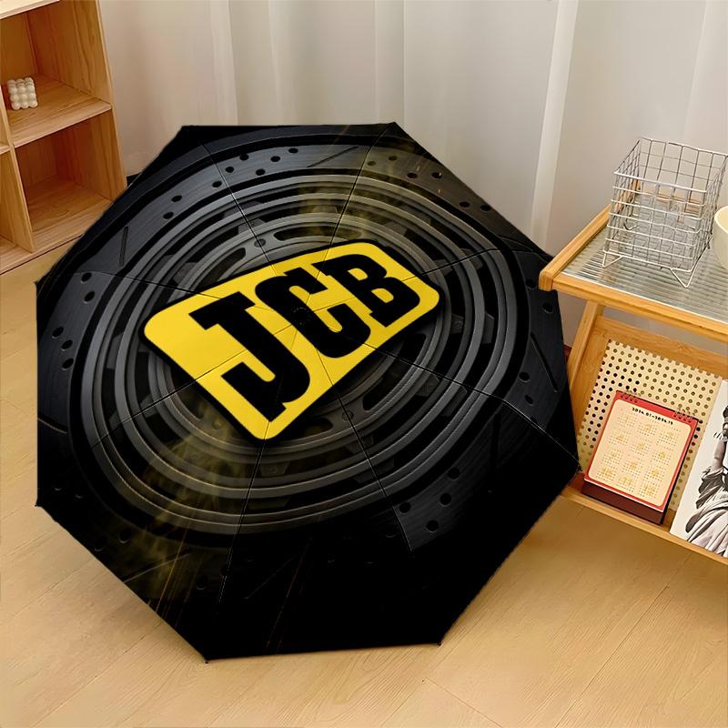JCB Print 8?Автоматический зонт с ребрами, ветрозащитный, легкий, складной, для путешествий на открытом воздухе