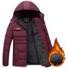 Men's Fall and Winter Hooded Warm Jacket Thickened Outdoor Warm Windproof Jacket Lining Padded Jacket
