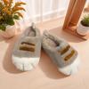 Fashion New Furry Kitty Cat Paw Slippers Woman Warm Winter Home Mules Slides Ladies Fuzzy Slippers Funny Fluffy Animal Claw Indoor Shoes