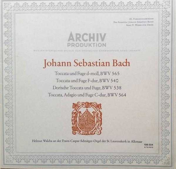 LP Record JOHANN SEBASTIAN BACH HELMUT WALCH Toccata Und Fuge DMoll BWV 565 T SAPM198304 ARCHIV PRODUKT 1967 Germany Classical Used