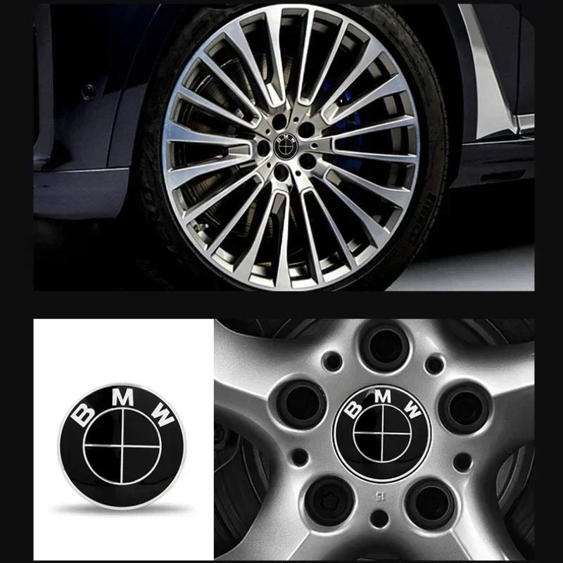 4pcs 56/60/65/70mm Car Wheel Hub Center Caps Cover Emblem For BMW X3 X5 F10 F01 F11 F20 F30 E87 E39 E60 E46 E91 E92 Car Badge BM5