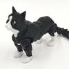 Реалистичная черная кошка, модель-игрушка, напечатанная на 3D-принтере, с подвижными суставами