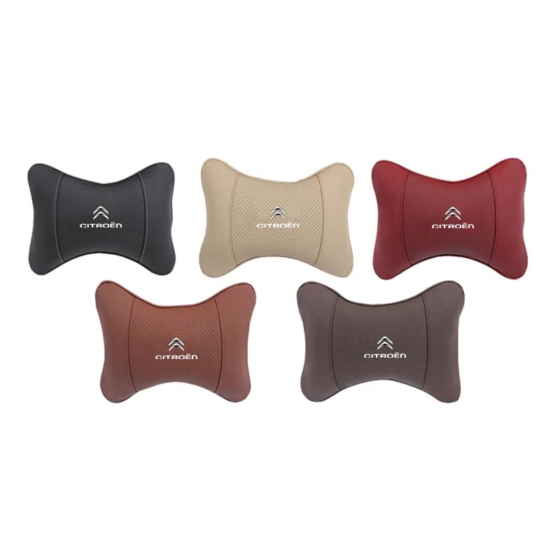 1Pcs Car Seat Headrest Auto Logo Neck Pillow For Citroen C6 C4 2CV VTS DS3 DS4 DS5 RD3 Cross Berlingo Xsara Grand Picasso Jumper ajo256