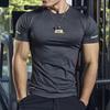 Men's Muscle-Fit Short-Sleeve Quick-Dry Reflective Training T-Shirt