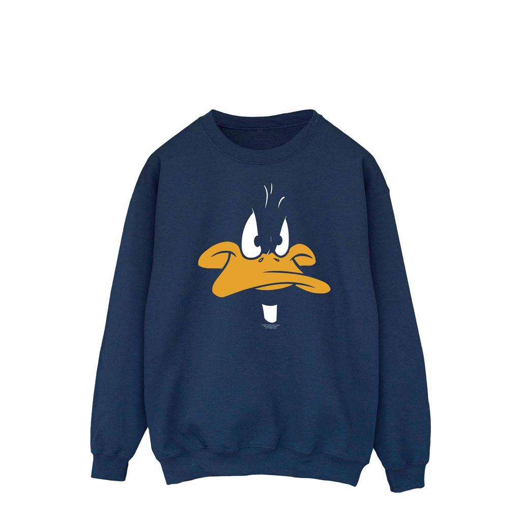 Looney Tunes Mens Daffy Duck Face Sweatshirt
