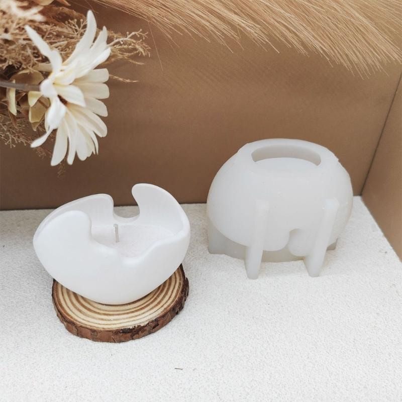 Eggshell Shape Silicone Candle Stand Mould For Epoxy Resin Candle Tealight Holder Decoration Candlestick Silicone Molds